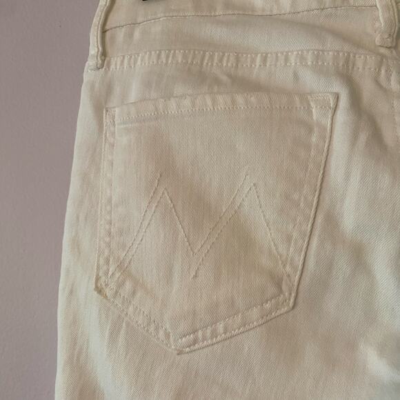 Mother The Looker Skinny Jeans Mirror Mirror White Mid Rise Preppy Women's 27 - Picture 8 of 15